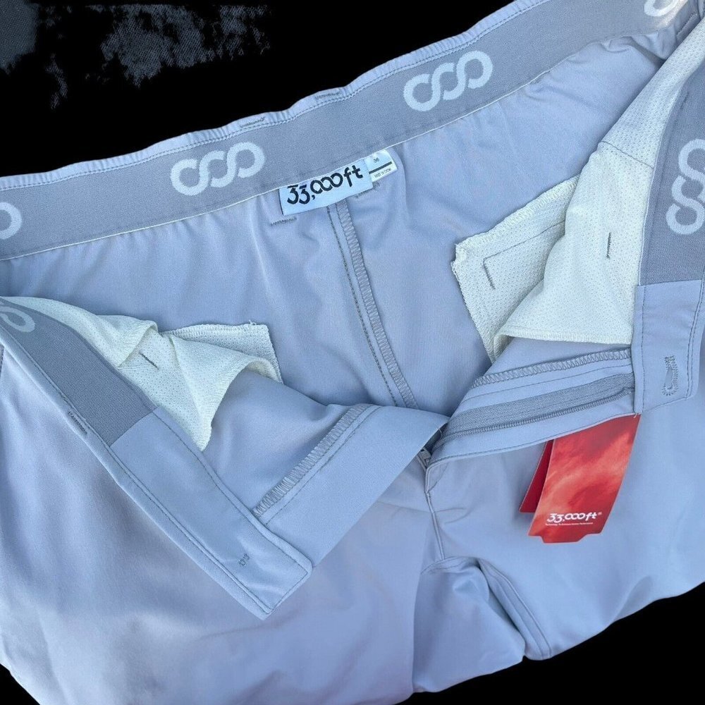 33,000ft Mens Hiking Shorts Quick Dry Lightweight UPF Gray Golf Size 36 - Picture 5 of 10